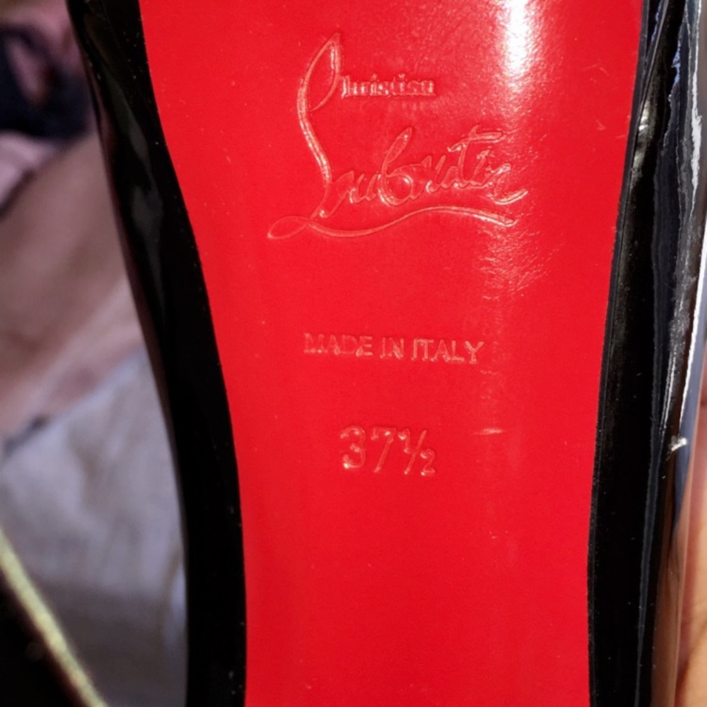 Christian Louboutin Lady Peep Black Size 7.5 - Picture 3 of 5